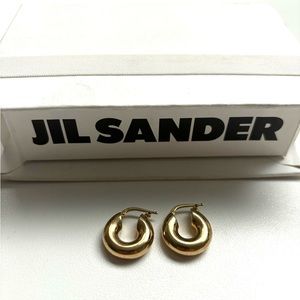 Jil Sander chunky huggie hoop earrings